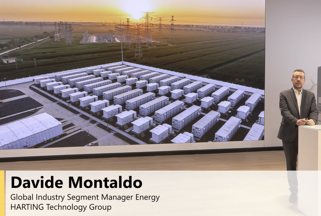 Davide Montaldo Baker presenting HARTING Energy segment applications